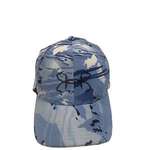 Under Armor ISO Chill Blue Camouflage Hat UA VelcroStrap One Size Fits All Mens